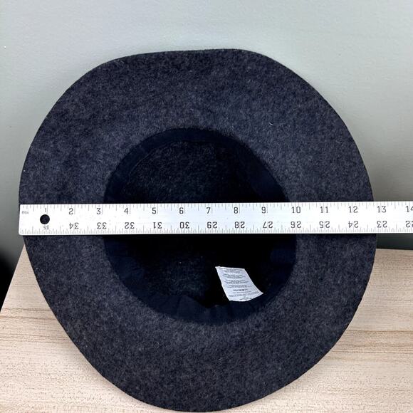 Rip Curl 100% Wool Felt Hat Braided Hat Band Charcoal Natural Fiber Accessories - Picture 9 of 10